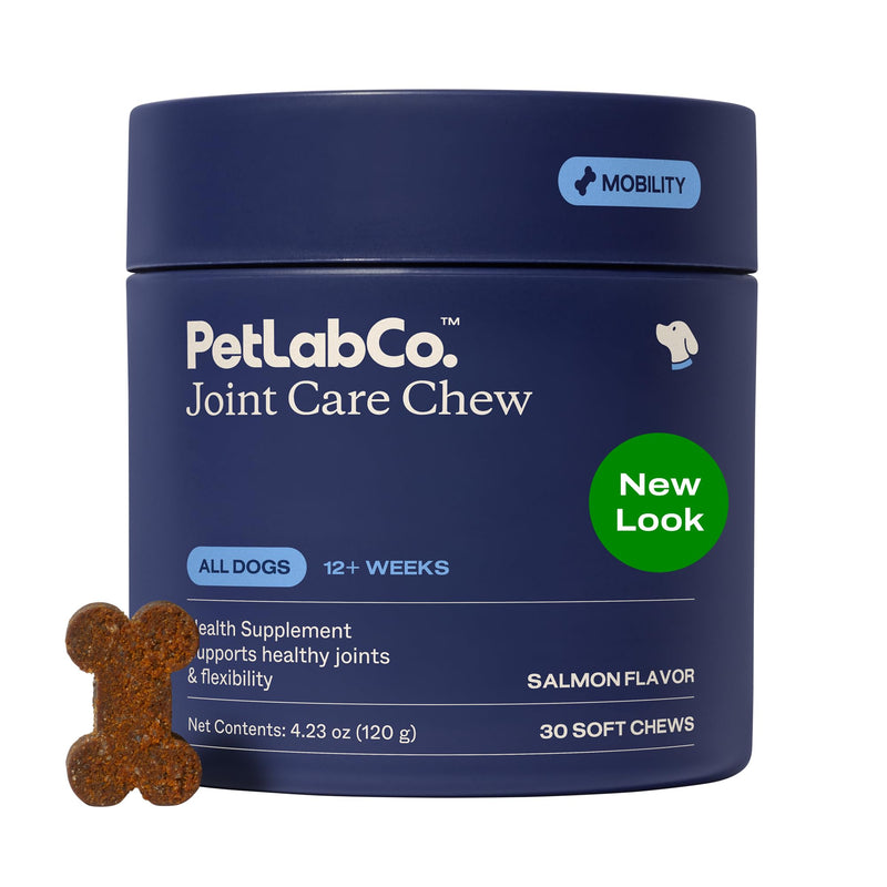 PetLab Co. Joint Care Chews - High Levels of Glucosamine for Dogs, Green Lipped Mussels, and Omega 3 - Dog Hip and Joint Supplement to Actively Support Mobility - Packaging May Vary - Salmon Single Pack