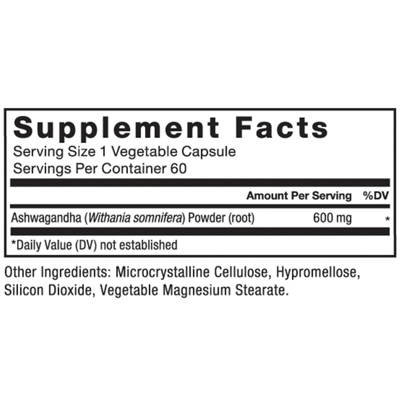 Force Factor Ashwagandha Supplements, 600mg Per Serving | Made with Premium Vegan Ashwagandha Powder, Adaptogens to Support Stress & Cognitive Health, Non-GMO, 60 Capsules