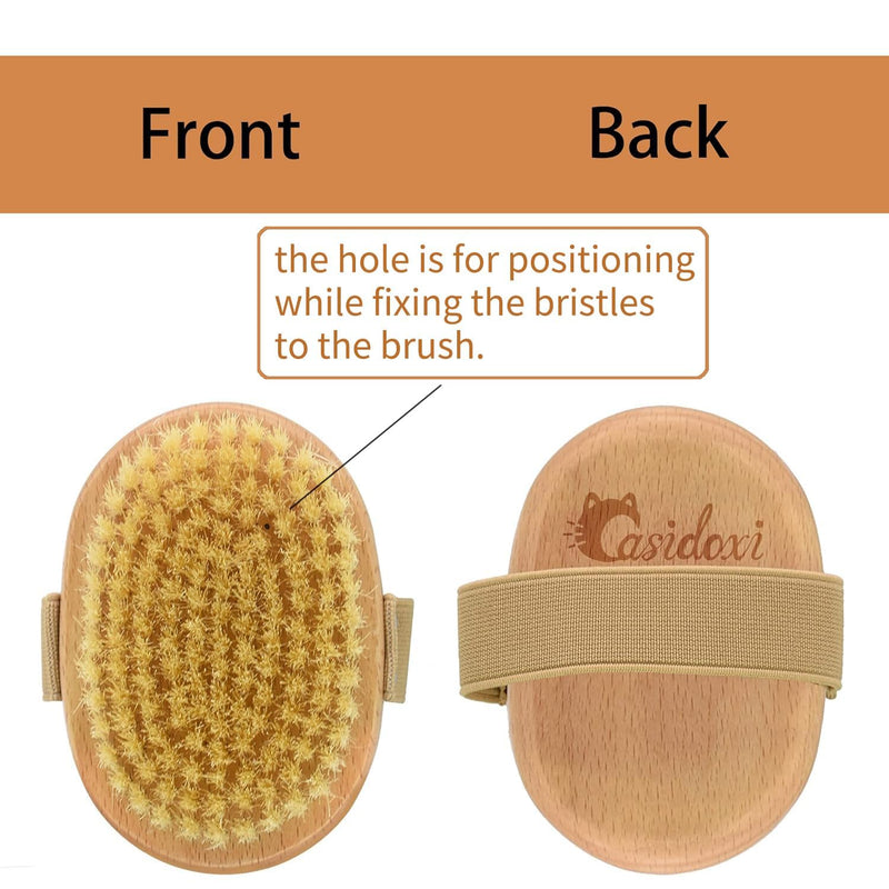 Soft Bristle Pet Brush - Natural Bristle Palm Brush for Short Haired Cats and Dogs with Elastic Band - BeesActive Australia
