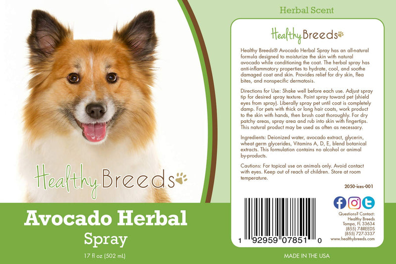 Healthy Breeds Icelandic Sheepdog Avocado Herbal Spray 17 oz