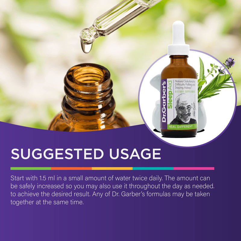 Dr. Garber's Natural Solutions Sleep Aid Oral Drops - Gemmotherapy Liquid Supplement: Supports a Safe & Healthy Sleep Cycle, Calmness & Relaxation - 60ml - BeesActive Australia