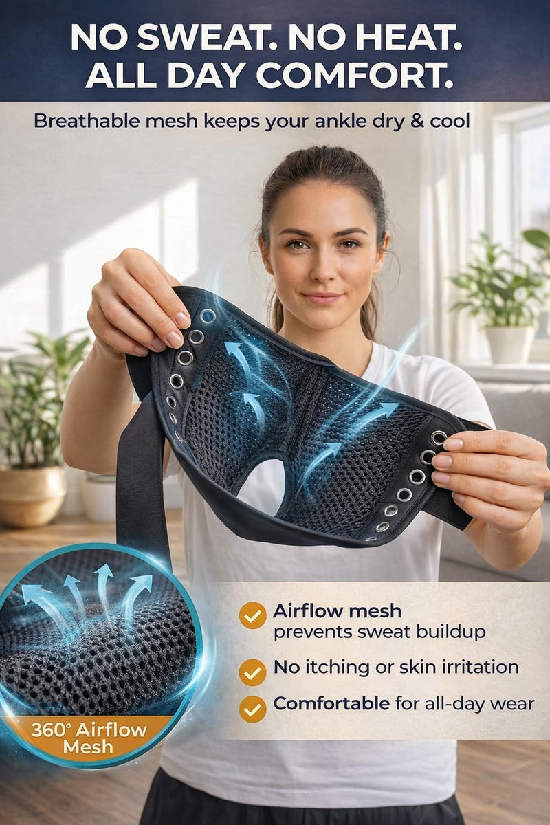 3D Wrap Stability Ankle Brace for Men and Women, Quick-Adjust Figure 8 Ankle Support Brace, Lightweight In-Shoe Lace Up Ankle Stabilizer with Side Pads for Basketball, Volleyball, Sports (L) Large - BeesActive Australia