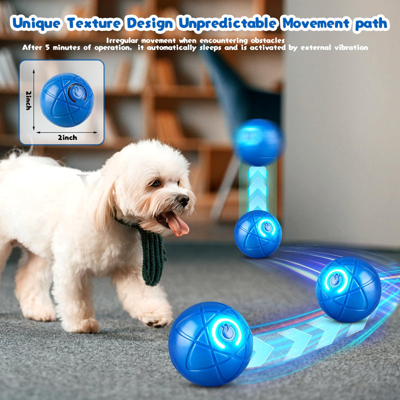 2PCS Shaky Ball Toy for Dogs, Shaking Dog Ball Toy, Bouncing Ball for Dogs, Automatic Moving Dog Toy Ball, Vibrating Ball for Dogs, Interactive Dog Ball for/Small/Medium/Large Dogs