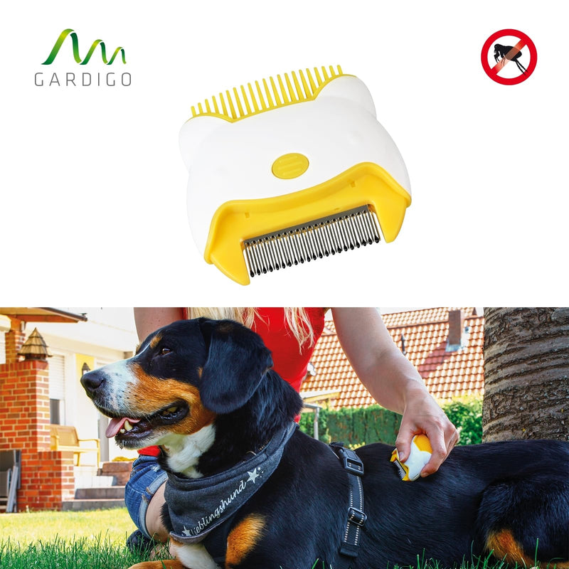 GARDIGO® electric flea comb, lice comb for dogs & cats, suitable for long-haired and short-haired I non-toxic nit comb with metal teeth - BeesActive Australia