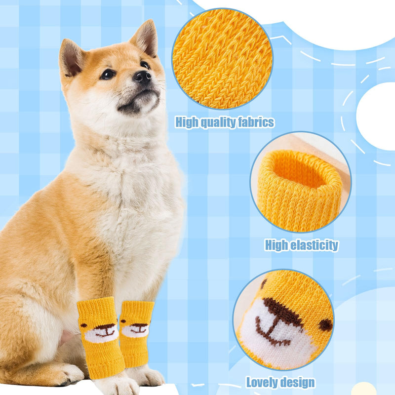 Elastic Knitted Warm Hock Covers, Dog Elbow Sleeve, Pet Elbow Protector for Small, Medium Dogs & Cats (Small, <= 2.2 lbs)