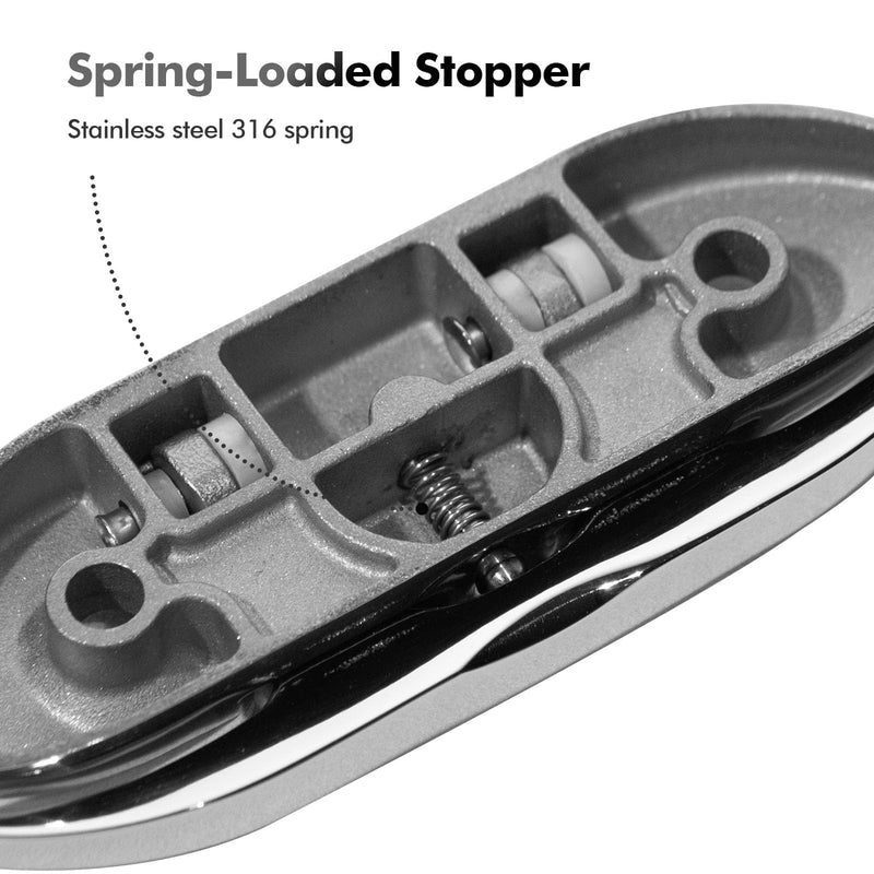 Boat Dock Cleat,4.5 inch/6 inch Marine Grade 316 Stainless Steel Folding Cleats Rope Cleat Flip Up Dock Cleat for Boat Kayak with Fastener 4-1/2 inch 2 PACK