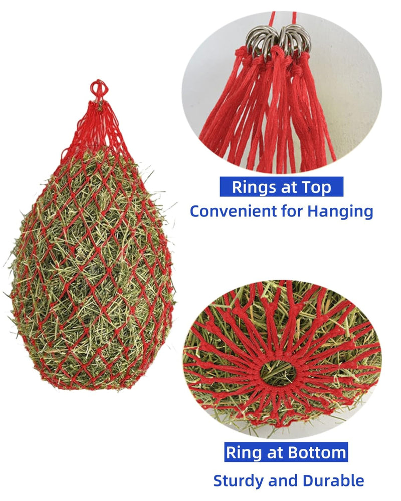 3PCS Hay Net for Horses, Slow Feed Hay Bag, Hanging Hay Feeder for Horses, Goats, Sheep - BeesActive Australia