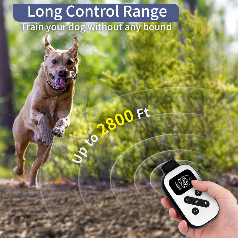 PetJoy 3 Dog Shock Collar for Large Dogs, Automatic Bark Collar with Remote, Bark and Training Collar Combo, Shock Collar with 5 Adjustable Levels of Sensitivity to Suit All Breeds of Dogs Bark 03 - BeesActive Australia