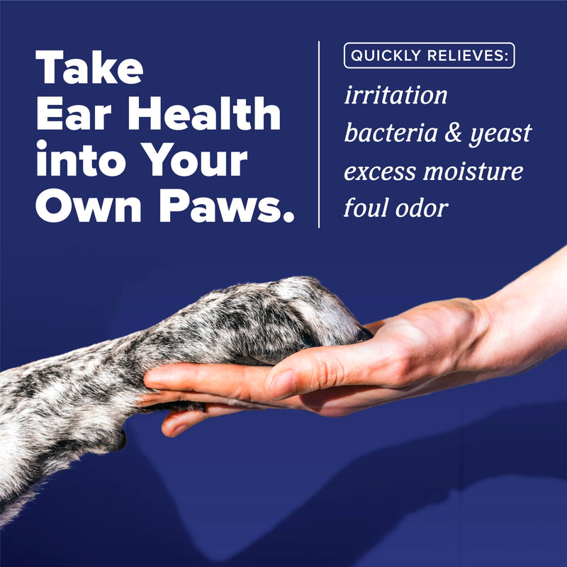 TropiClean HomeVet Medicated Ear Drops for Dogs, Vet Recommended Yeast & Fungal Treatment, Daily Dog Ear Cleaner, USA Made, 2 oz Medicated Ear Drops, 2oz