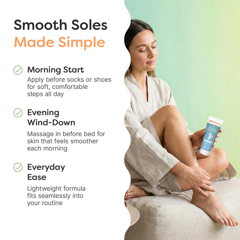 ZenToes Urea Cream 40 Percent for Feet | Foot Lotion for Dry Cracked Heels and Feet | Intense Dry Feet Softening and Hydration for Skin | Heel Balm and Moisturizing Care | 5oz 5 Fl Oz (Pack of 1) - BeesActive Australia