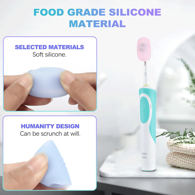 6 Packs Toothbrush Covers, Silicone Toothbrush Covers Caps for Electric Toothbrush Replacement Heads & Manual Toothbrush - BeesActive Australia