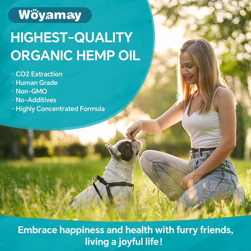Woyamay Camling Oil for Dogs and Cats - Camling Oil Drops Rich in Omega 3, 6, 9 and Organic Extract Helps Pets with Аnxiеty & Strеss, Hip & Joint, Skin & Coat Support (4 Pack) 4 PCS