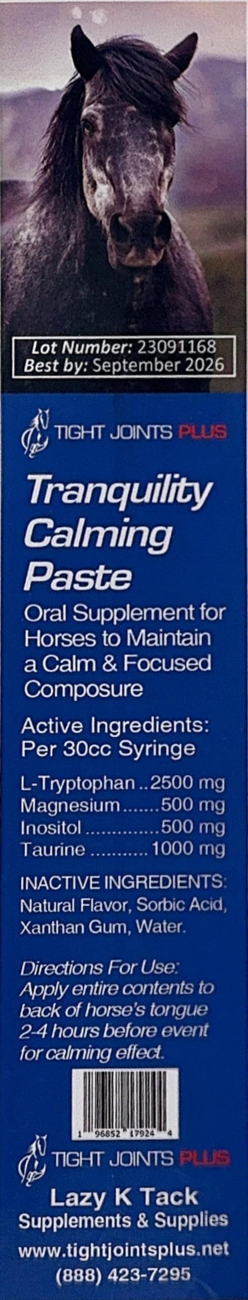 Tranquility Calming Paste for Horses