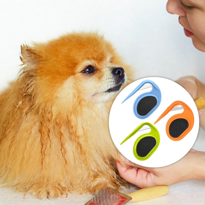 GMXJGZ 3pcs Cat Comb Knot Comb for Cats Knot Comb Hair Removal Tool Massage Comb for Cats Combs Pet Supplies Pet Supplies Portable Hair Removal Comb for Cats (Blue Green Orange) - BeesActive Australia