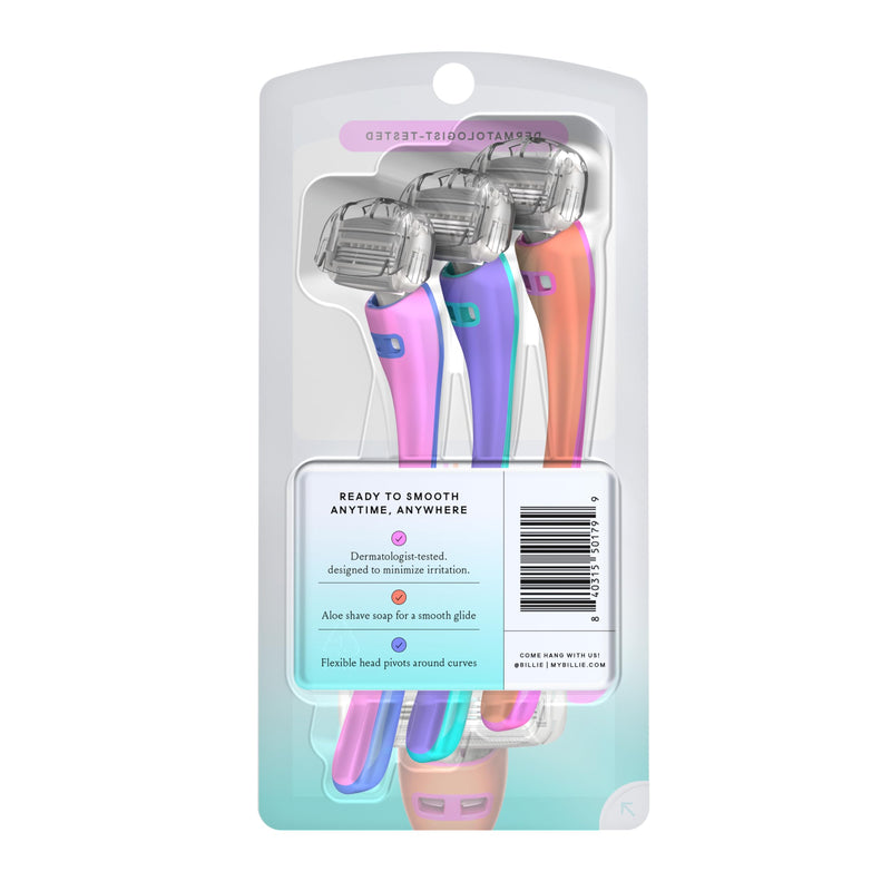 Billie Disposable Razors for Women - The Malibu Set 1 Count (Pack of 3)