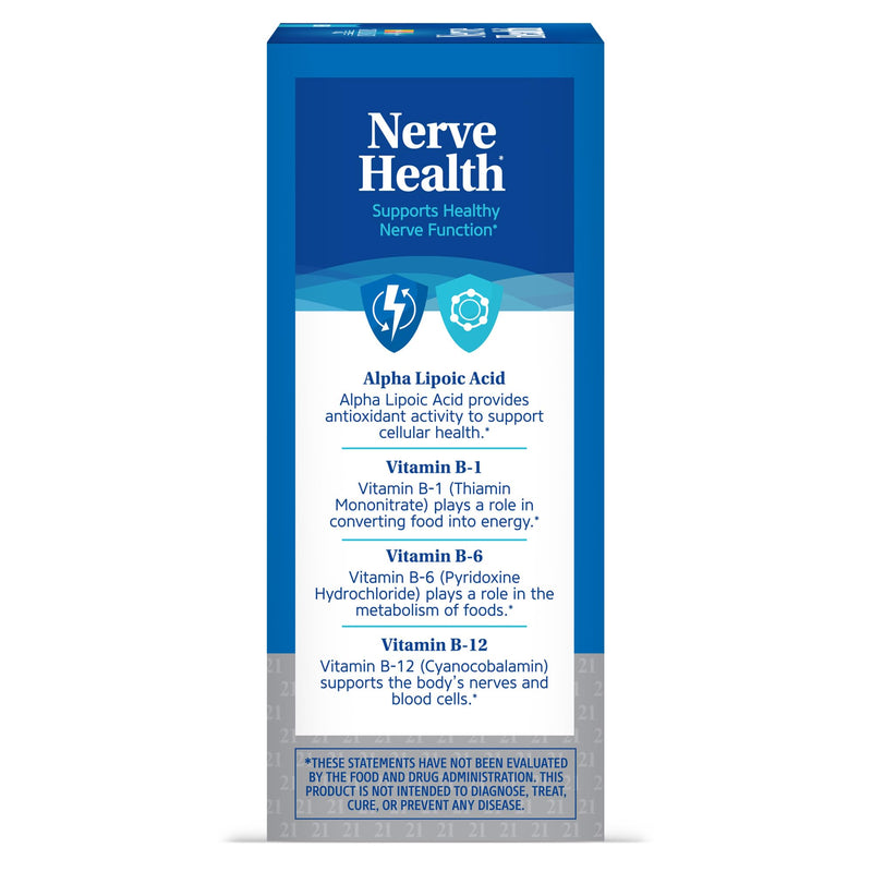 21st Century Nerve Health, Alpha Lipoic Acid 300mg with B Vitamins, 30ct | Alpha Lipoic Acid 300 mg with Vitamins B1, B6 & B12, Nerve Function & Antioxidant Support, ALA Supplement, Gluten Free
