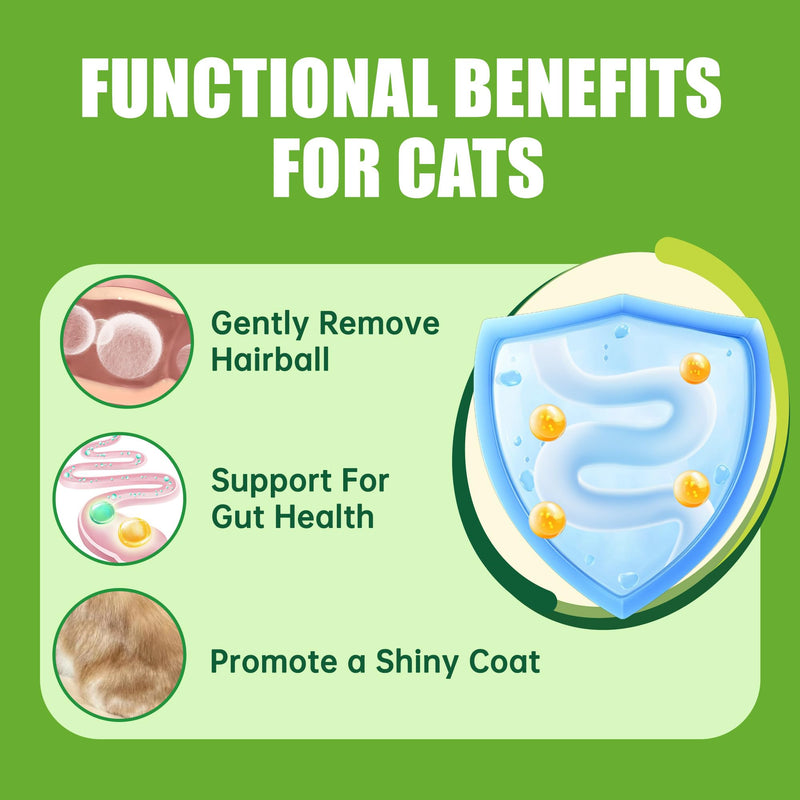 Just Try 3.38oz Cat Hairball Remedy Gel Chicken Flavor Paste Hairball Treatment for Cats Hairball Control Cat Supplements, Healthy Stomach & Shinny Skin