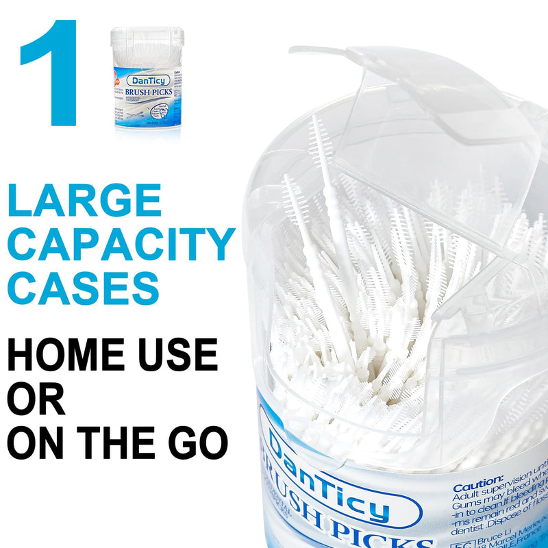 Brushpicks Interdental Toothpicks,Soft Bristle Dental Floss Picks Toothpicks,Helps Removes Plaque and Debris Between Your Teeth 300PCS (Pack of 1) 1 Count (Pack of 300) - BeesActive Australia