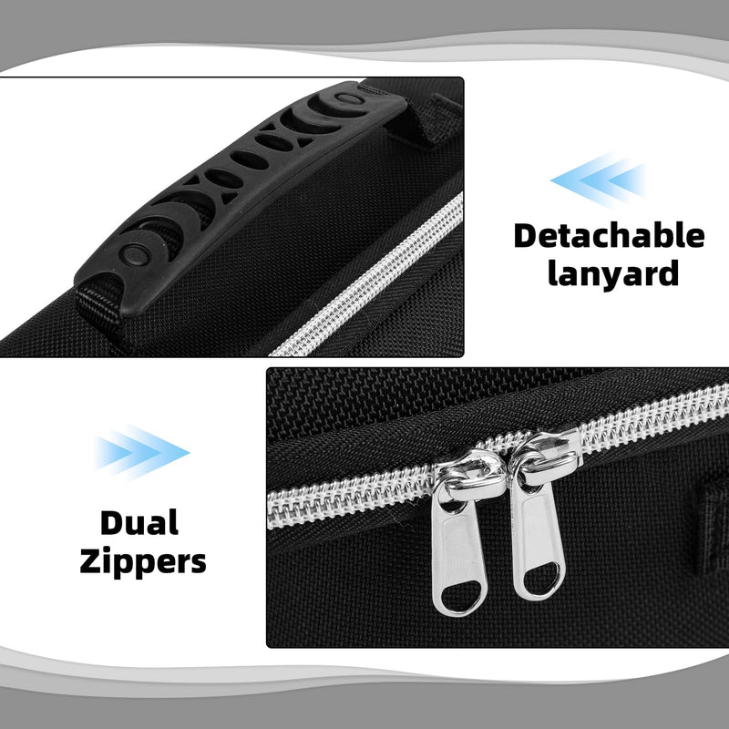 Hard Case for Smart Nebulizer,Portable Nebulizer Bag,Desktop Inhaler Nebulizer for Home Travel Use,Medical Case for Inhaler Spacer, Masks, Asthma Accessories Medicine Storage Bag, Black - BeesActive Australia