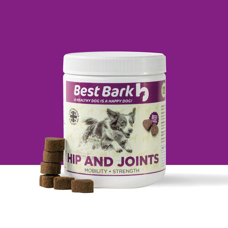 Hip & Joint Treats For Dogs - Stiffness, Strength, Mobility & Flexibility - Joint Supplement With Glucosamine, MSM, Chondroitin, GLM & Devils Claw - Perfect for Small, Medium & Large Dogs