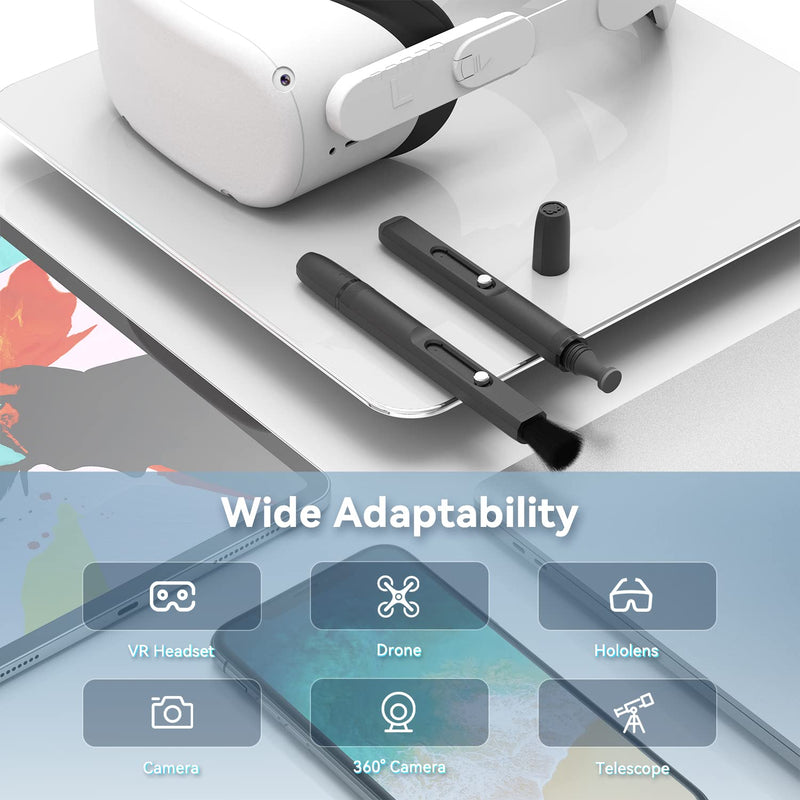 Lens Cleaning Pen Compatible with Quest 2 Pro Quest 3 Apple Vision Pro, Optical Lens Dust and Fingerprint Cleaning for Valve Index, PSVR 2, HTC Vive, Pico 4, Pimax VR Headset, DJI Drone and Cameras - BeesActive Australia