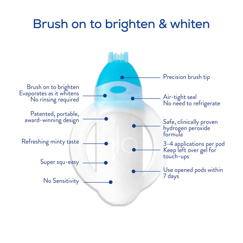 GLO Vial Teeth Whitening Gel Treatment Kit — Fast & Pain-Free Results, Designed for Sensitive Teeth — Mint Flavor, Great Alternative to Strips & Trays — 10 Pack plus Lip Care 10 Pack Vials - BeesActive Australia