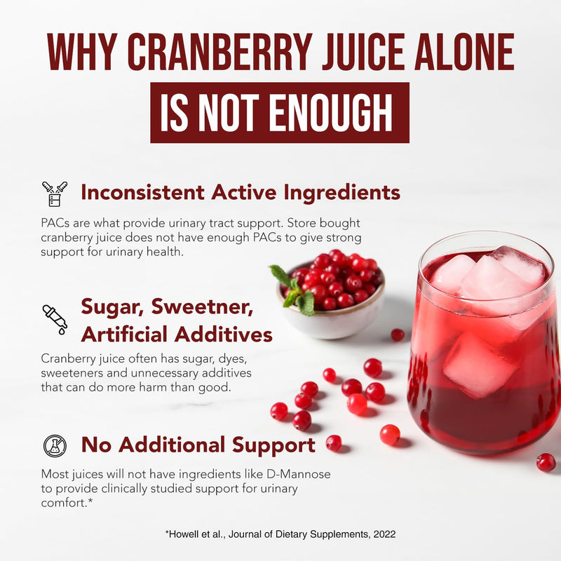 CranEaze®: Cranberry Juice Extract Plus D-Mannose – 36 mg PAC, 100% Soluble PAC - Supports Urinary Tract Health – Most Effective Cranberry Pills for Women, UTI Cranberry Supplement - 60 Capsules 60 Count (Pack of 1) - BeesActive Australia