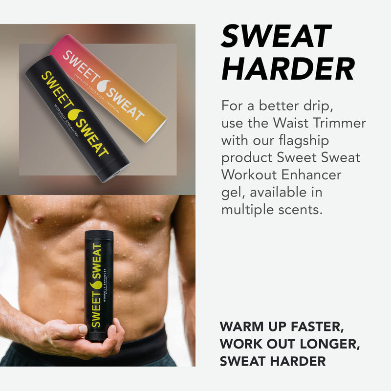Sports Research Sweet Sweat Waist Trimmer (Core Series) - Premium Sweat Enhancing Fitness Band for Women & Men Large Yellow Logo