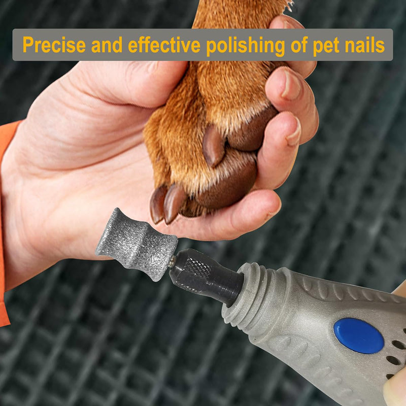 Dog Nail Grinder and Trimmer Bits for Dremel - Dog Nail Grinder Attachment - Painless Pet Nail File & Clipper for Large, Medium and Small Dogs & Cats 2Pack - BeesActive Australia