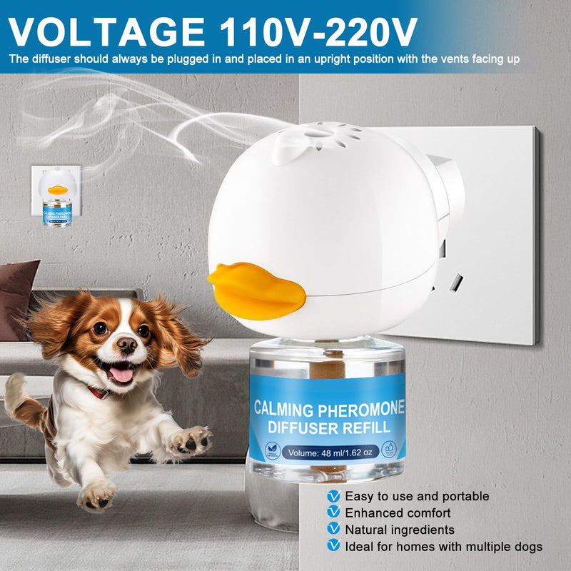 SLE Dog Calming Pheromone Diffuser, Pet Calming Diffuser for Dog Anxiety Relief 3 Refills,Relieve Separation Anxiety, Stress Barking and Chewing Calm Relaxing