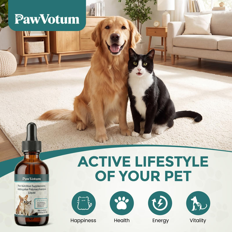 Dogs Immune Support Supplement, Supporting the Immune Systemand, Boost Metabolism, Promote Growth and Allergy Relief,Contains Astragalus, L-lysine, Taurine, and Vitamin C,2 FL Oz