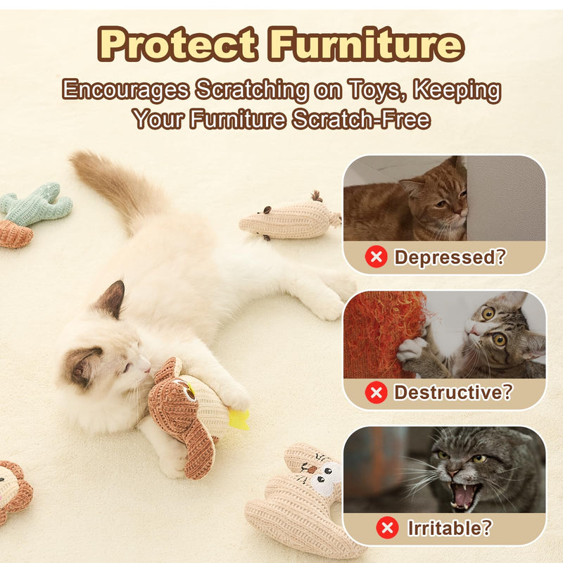 Jiupety Cat Chew Toy Catnip Toys for Cats Soft Linen Interactive Cat Kicker Toys for Indoor Cats 5 Pack Bite Resistant with Kitten Toys for All Breeds A - BeesActive Australia