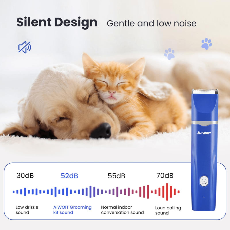 Dog Clippers for Grooming Kit, 4-in-1 Pet Hair Removal Tool, Rechargeable Dog Nail Grinder Hair Trimmers, Low Noise Cat Nail Clipper, Puppy Essentials Supplies Hair Scissors Remover - BeesActive Australia