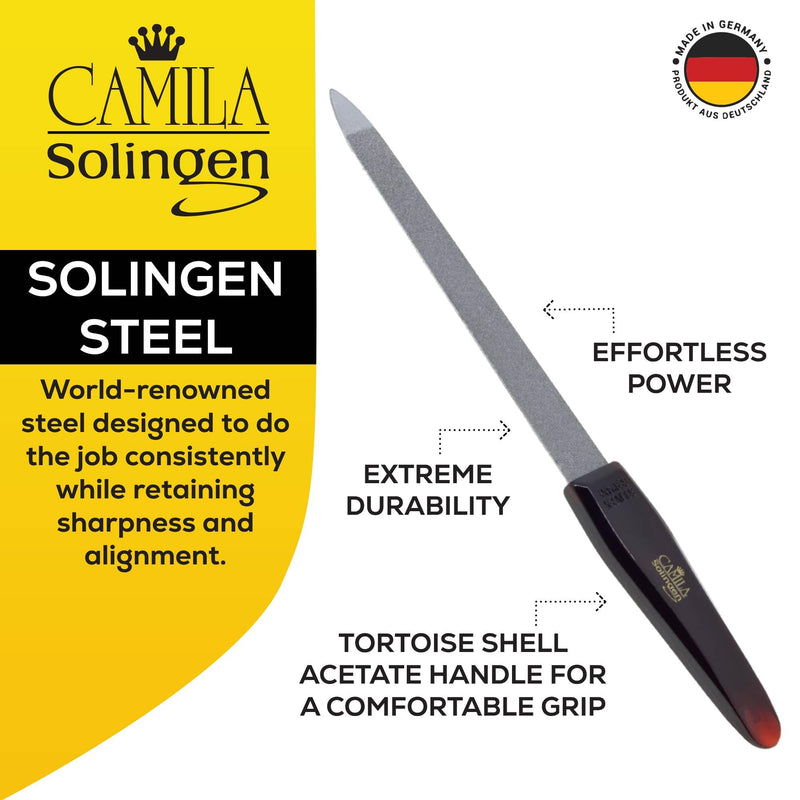 CS13 Large Heavy Duty Toe Nail Clipper for Thick Nails, Manicure and Pedicure & CS19 Large Professional Sapphire Metal Nail File for Fingernail and Toenail, Made in Solingen, Germany CS13 + CS19