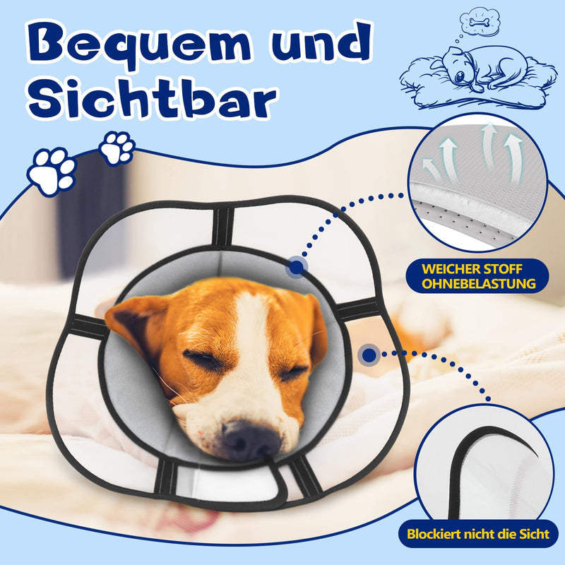 Supet collar for pets protective collar cone collars made of plastic S (neck circumference: 25.4-31.8 cm) black - BeesActive Australia