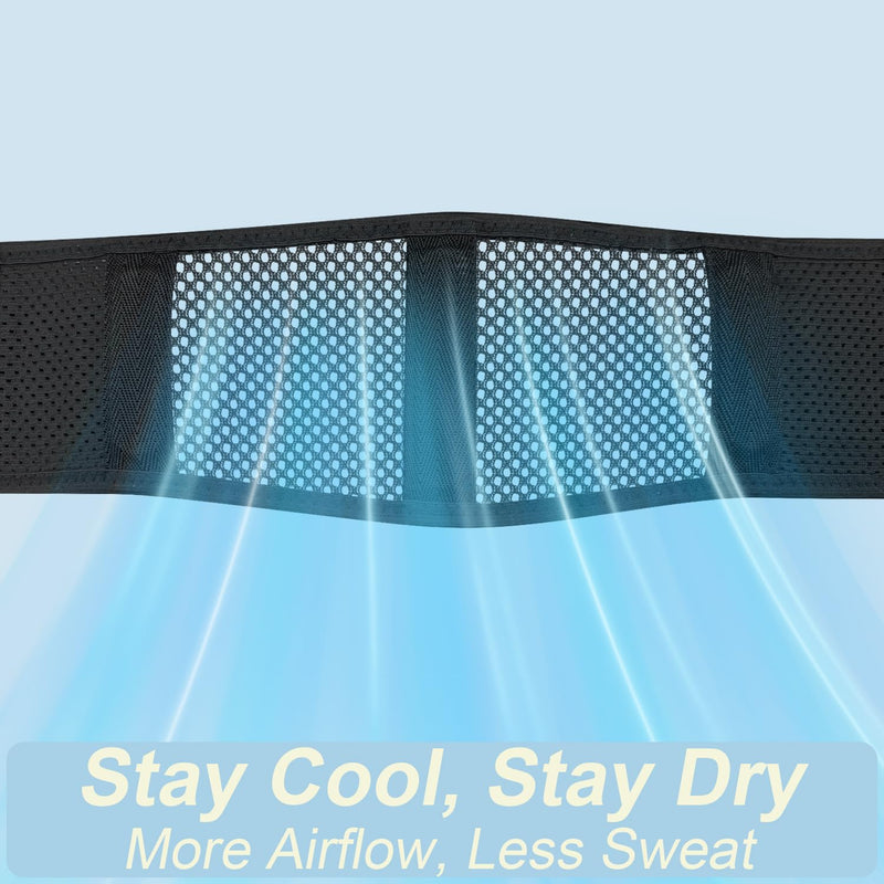 cybryeh Thin & Lightweight Back Brace for Lower Back Pain Relief – Slim, Breathable Back Support Brace for Sciatica, Herniated Disc – Adjustable Lumbar Support Belt for Men & Women, All Day Comfort M(Waist:32''-42'')