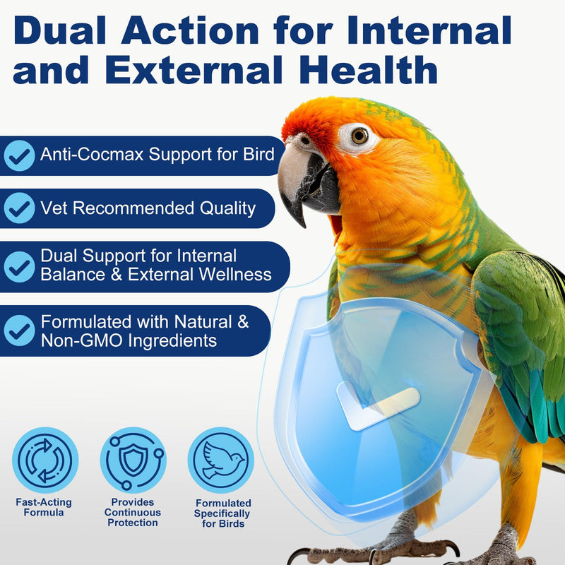Bird Wellness Support Powder for Pigeons Canary Finches Parakeets Cockatiels Parrots & Aviary Birds | Daily Drinking Water Additive | Helps Maintain Digestive Balance & Overall Vitality