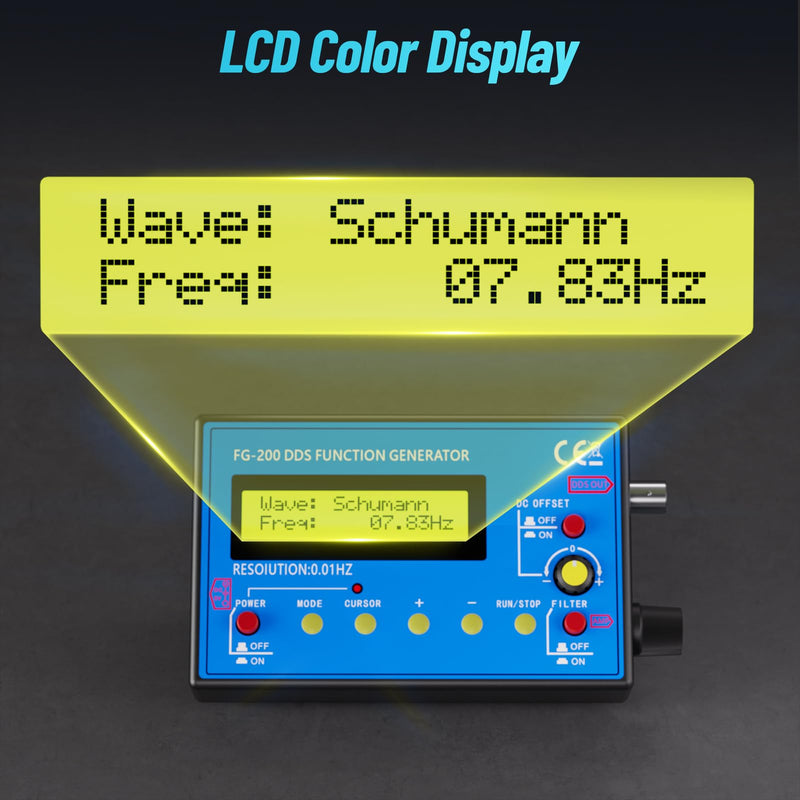 1Hz-500kHz DDS Signal Generator with Schumann Resonator, Portable Multifunction Waveform Generator with AC/DC Power, Ideal for Oscilloscope Calibration, Audio Testing, and Stress Relief - BeesActive Australia