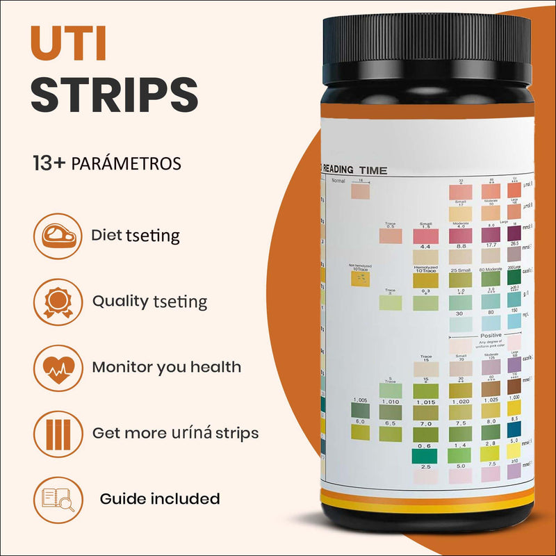 Urine Test Strips 13+ PARÁMETROS - 150 Count LEU, KET, PRO, NIT etc