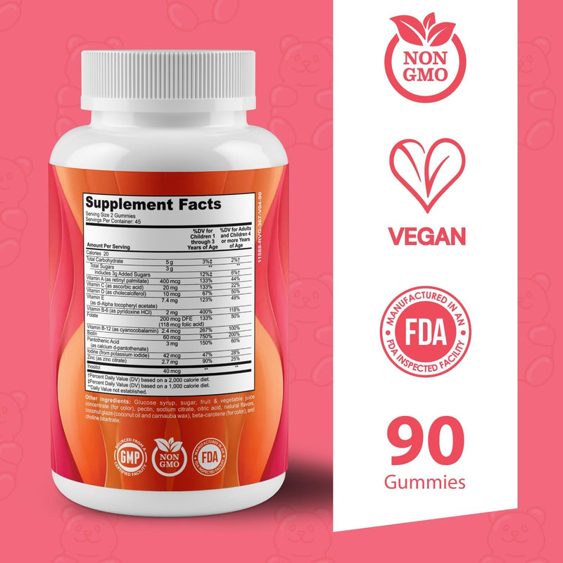 ZENV Family Wellness & Immune Support Bundle: Adult Multivitamin & Kids Multivitamin Gummies, Vitamin D3 Gummies | 90-Day Supply for All Ages