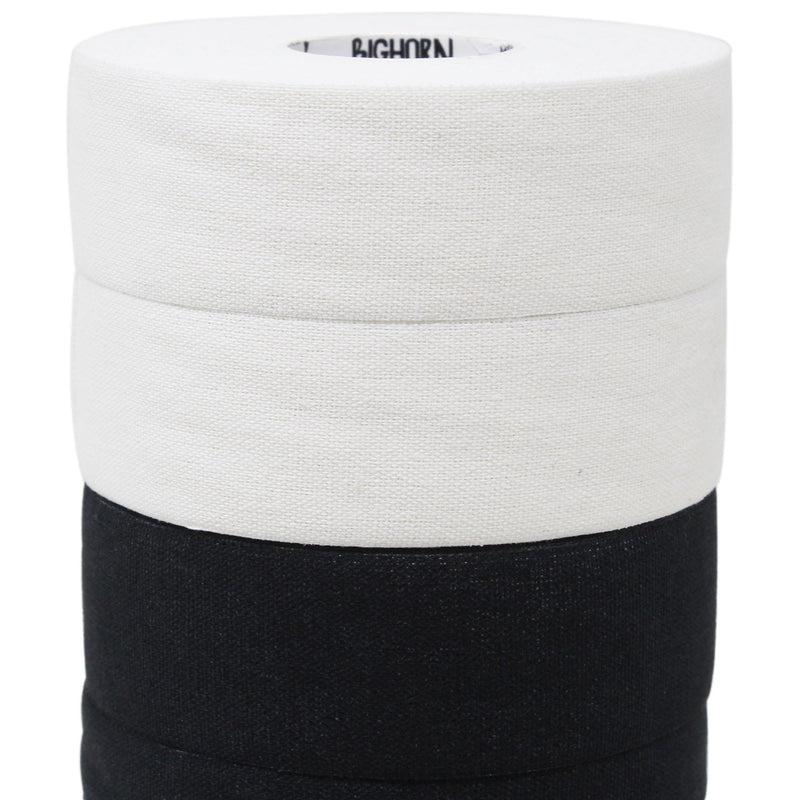 Bighorn Athletics Boxing & Athletic Sports Tape, Extra Sticky, 1-Inch x 45-feet, 6-Rolls (Black & White) Black & White - BeesActive Australia