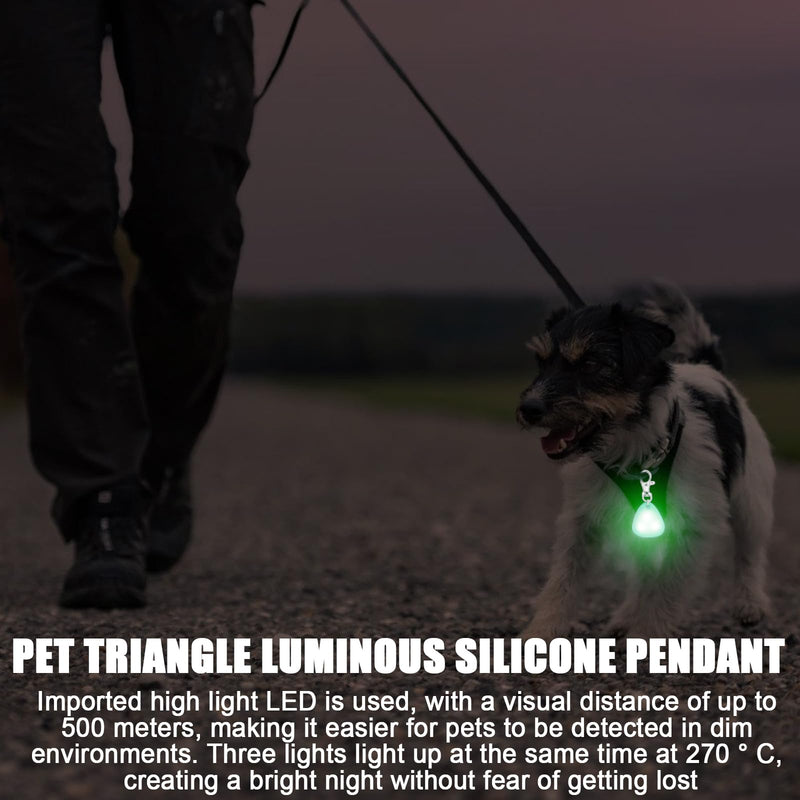 GAOUTO Pack of 5 dog light pendants, silicone dog safety flashing light clip-on LED light pendant, pet light collar with 3 light modes, waterproof pet safety night running lights - BeesActive Australia