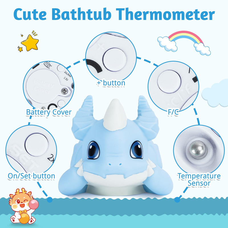 Baby Bath Thermometer ‚Äì Floating Bathtub Thermometer for Newborn ‚Äì Accurate Water Temperature Sensor in Fahrenheit & Celsius ‚Äì Safe Bath Toy for Infants