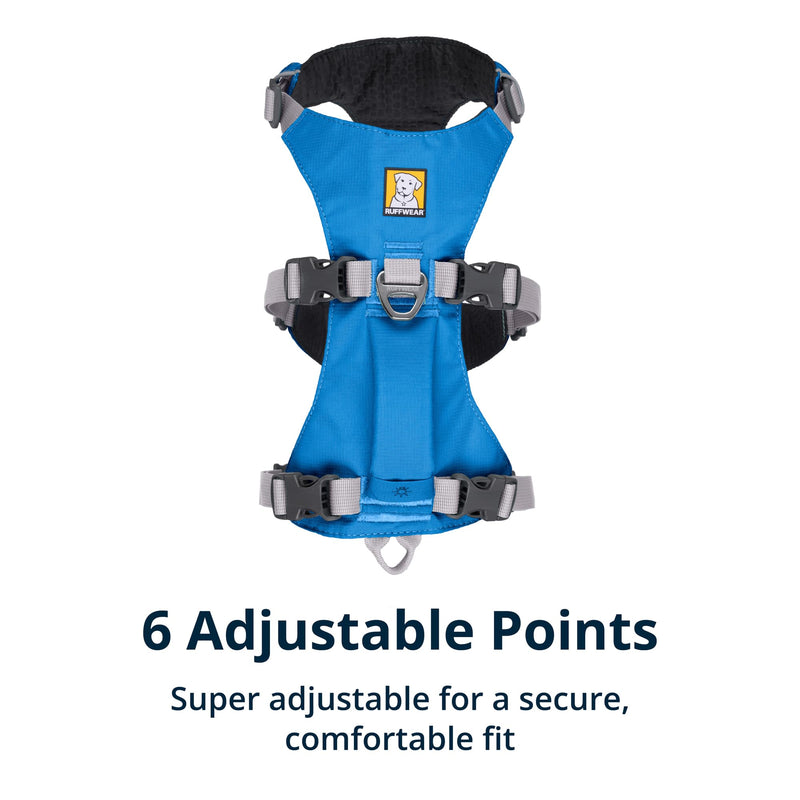 Ruffwear, Flagline Dog Harness, Lightweight and Reflective, No Pull Dog Lift Harness for Hiking, Running and Everyday Use, Blue Dusk, Medium - BeesActive Australia