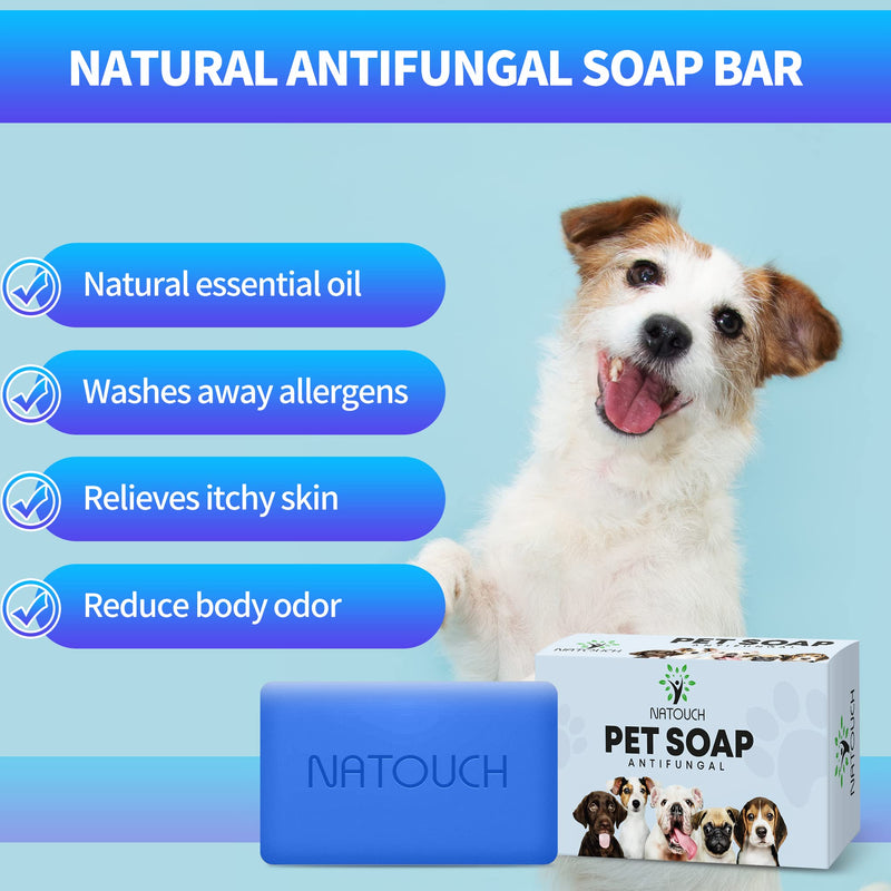 Antifungal Soap for Dog, Dog Shampoo for Allergies and Itching, Natural Soap Bar with Tea Tree Oil, and Lavender Oil, Helps with Infections & Fungus Irritation Itching - PawsPlanet Australia
