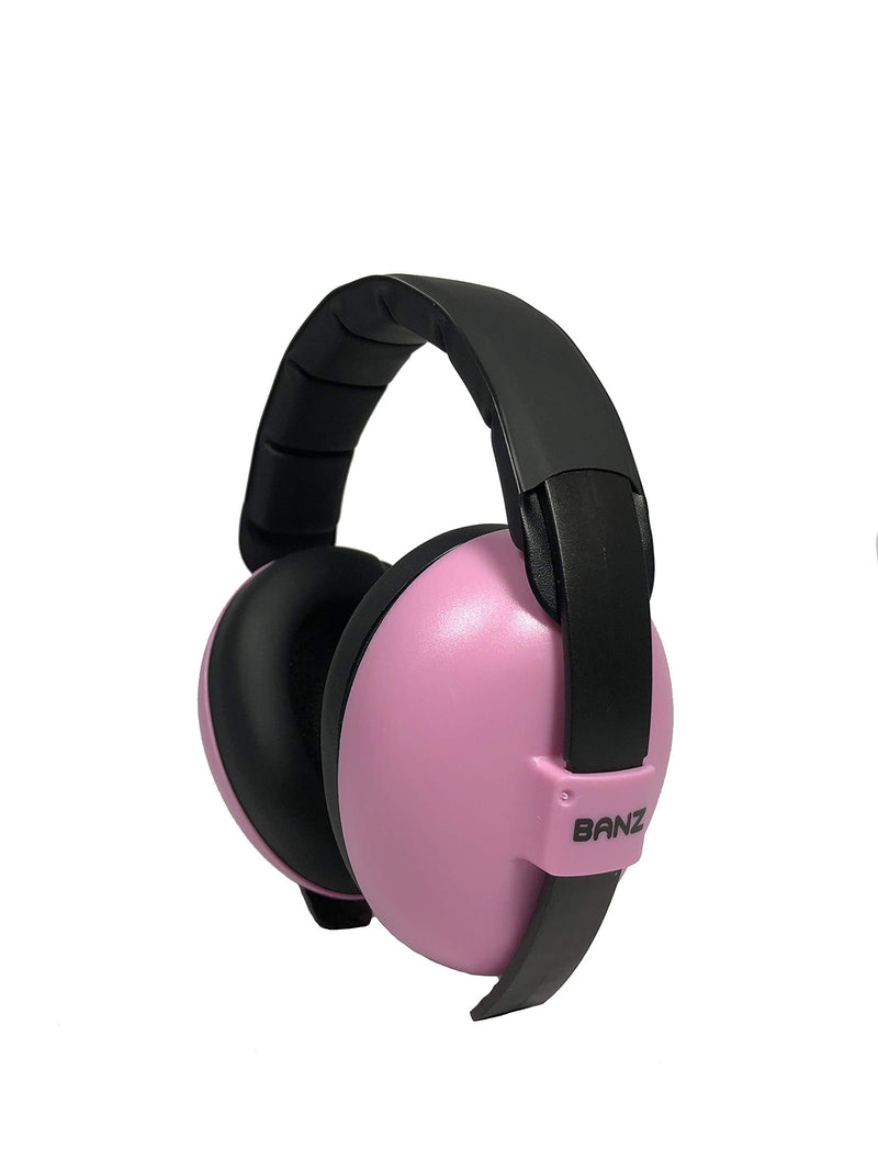 Banz Bubzee Baby Headphones for Noise Protection - Baby Ear Muffs, Newborn Infant & Toddler, 0 to 36 Months, Adjustable Pink - BeesActive Australia