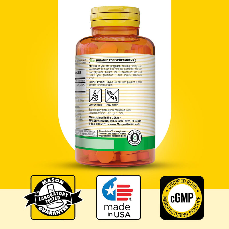 MASON NATURAL Vitamin B-12, 1000 mcg Quick Dissolve Tablets, 200 Day Supply | 1000mcg quick-dissolve vitamin B12 tablets to support normal energy, red blood cell production & nerve function 200 Count (Pack of 1)