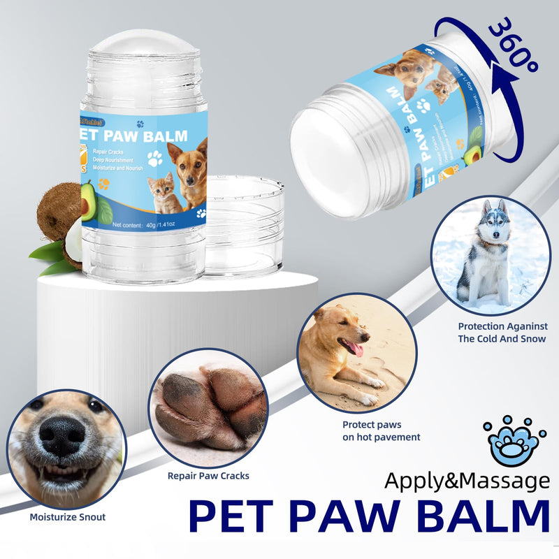 Dog paw care kit, paw cleaner for dogs and cats, dog paw balm for repairing dry, cracked paws with 1 pet towel, natural paw protection for pet foot care - BeesActive Australia