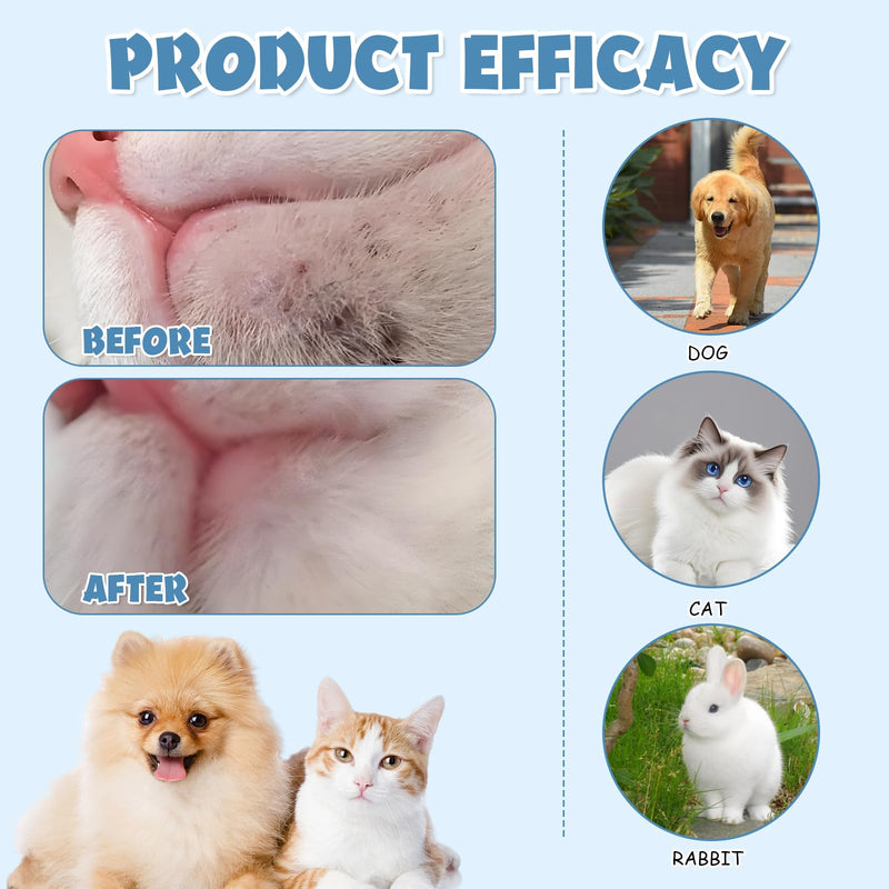 Cat Chin Acne Care Kit, Chin Cleaner with Silicone Cat Brush, Gently Cleansing Blackheads Exfoliation Keeps Cats Chins Clean