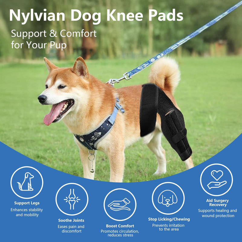 Dog Knee Brace for Torn Acl Hind Leg - Adjustable Stabilizing Support for Ccl Injury, Luxating Patella, Hind Leg Pain & Arthritis - Rear Leg Limp Support (XXL) XXL